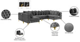 Tremblay Velvet Sectional Sofa - Luxurious Comfort with Modular Design & Gold Chrome Legs for Modern Homes