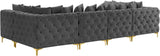 Tremblay Velvet Sectional Sofa - Luxurious Comfort with Modular Design & Gold Chrome Legs for Modern Homes