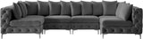 Tremblay Velvet Sectional Sofa - Luxurious Comfort with Modular Design & Gold Chrome Legs for Modern Homes
