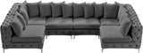 Tremblay Velvet Sectional Sofa - Luxurious Comfort with Modular Design & Gold Chrome Legs for Modern Homes