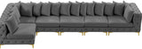 Tremblay Velvet Sectional Sofa - Luxurious Comfort with Modular Design & Gold Chrome Legs for Modern Homes