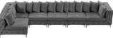 Tremblay Velvet Sectional Sofa - Luxurious Comfort with Modular Design & Gold Chrome Legs for Modern Homes