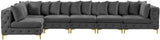 Tremblay Velvet Sectional Sofa - Luxurious Comfort with Modular Design & Gold Chrome Legs for Modern Homes