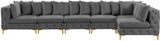 Tremblay Velvet Sectional Sofa - Luxurious Comfort with Modular Design & Gold Chrome Legs for Modern Homes