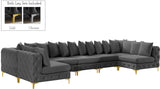 Tremblay Velvet Sectional Sofa - Luxurious Comfort with Modular Design & Gold Chrome Legs for Modern Homes