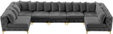 Tremblay Velvet Sectional Sofa - Luxurious Comfort with Modular Design & Gold Chrome Legs for Modern Homes