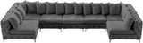 Tremblay Velvet Sectional Sofa - Luxurious Comfort with Modular Design & Gold Chrome Legs for Modern Homes