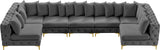 Tremblay Velvet Sectional Sofa - Luxurious Comfort with Modular Design & Gold Chrome Legs for Modern Homes