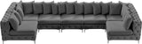 Tremblay Velvet Sectional Sofa - Luxurious Comfort with Modular Design & Gold Chrome Legs for Modern Homes