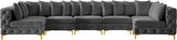 Tremblay Velvet Sectional Sofa - Luxurious Comfort with Modular Design & Gold Chrome Legs for Modern Homes