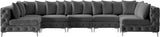 Tremblay Velvet Sectional Sofa - Luxurious Comfort with Modular Design & Gold Chrome Legs for Modern Homes