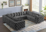 Tremblay Velvet Sectional Sofa - Luxurious Comfort with Modular Design & Gold Chrome Legs for Modern Homes
