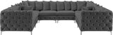 Tremblay Velvet Sectional Sofa - Luxurious Comfort with Modular Design & Gold Chrome Legs for Modern Homes