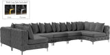 Tremblay Velvet Sectional Sofa - Luxurious Comfort with Modular Design & Gold Chrome Legs for Modern Homes