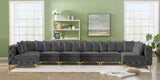 Tremblay Velvet Sectional Sofa - Luxurious Comfort with Modular Design & Gold Chrome Legs for Modern Homes