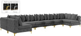 Tremblay Velvet Sectional Sofa - Luxurious Comfort with Modular Design & Gold Chrome Legs for Modern Homes