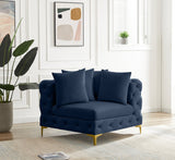 Tremblay Contemporary Corner Chair with Deep Button Tufting and Modular Design for Modern Spaces