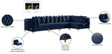 Tremblay Velvet Modular Sectional Sofa with Deep Tufting & Gold Chrome Legs for Modern Living Spaces