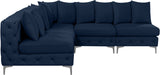 Tremblay Velvet Modular Sectional Sofa with Deep Tufting & Gold Chrome Legs for Modern Living Spaces