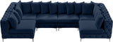 Tremblay Velvet Modular Sectional Sofa with Deep Tufting & Gold Chrome Legs for Modern Living Spaces