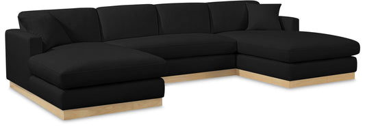 Johanna 3-Piece Sectional Sofa - Mid-Century Charm with Plush Comfort, Solid Wood Base & Cozy Design