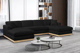 Johanna 3-Piece Sectional Sofa - Mid-Century Charm with Plush Comfort, Solid Wood Base & Cozy Design