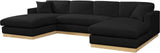 Johanna 3-Piece Sectional Sofa - Mid-Century Charm with Plush Comfort, Solid Wood Base & Cozy Design