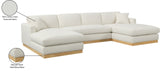 Johanna 3-Piece Sectional Sofa - Mid-Century Charm with Plush Comfort, Solid Wood Base & Cozy Design