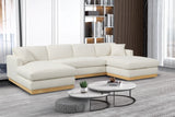 Johanna 3-Piece Sectional Sofa - Mid-Century Charm with Plush Comfort, Solid Wood Base & Cozy Design