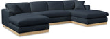 Johanna 3-Piece Sectional Sofa - Mid-Century Charm with Plush Comfort, Solid Wood Base & Cozy Design