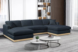Johanna 3-Piece Sectional Sofa - Mid-Century Charm with Plush Comfort, Solid Wood Base & Cozy Design