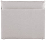 Mackenzie Contemporary Armless Chair with Elegant Linen Fabric, Modular Design for Versatile Spaces