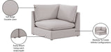 Mackenzie Corner Chair – Elegant Linen Textured Upholstery for Contemporary Living Spaces