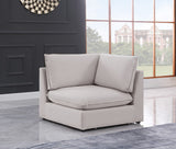 Mackenzie Corner Chair – Elegant Linen Textured Upholstery for Contemporary Living Spaces