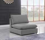 Mackenzie Contemporary Armless Chair with Elegant Linen Fabric, Modular Design for Versatile Spaces