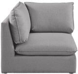 Mackenzie Corner Chair – Elegant Linen Textured Upholstery for Contemporary Living Spaces