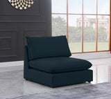Mackenzie Contemporary Armless Chair with Elegant Linen Fabric, Modular Design for Versatile Spaces