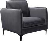 Poppy Black Velvet Chair - Luxurious Contemporary Design with Plush Support & Stylish Matte Legs