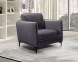 Poppy Black Velvet Chair - Luxurious Contemporary Design with Plush Support & Stylish Matte Legs