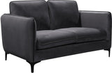 Poppy Black Velvet Loveseat - Luxurious Contemporary Design with Plush Support and Stylish Legs