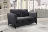 Poppy Black Velvet Loveseat - Luxurious Contemporary Design with Plush Support and Stylish Legs