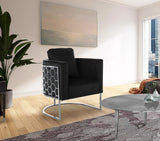 Casa Velvet Contemporary Chair – Modern Design with Soft Upholstery and Stylish Honeycomb Frame