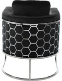 Casa Velvet Contemporary Chair – Modern Design with Soft Upholstery and Stylish Honeycomb Frame