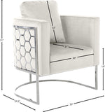 Casa Velvet Contemporary Chair – Modern Design with Soft Upholstery and Stylish Honeycomb Frame