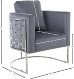 Casa Velvet Contemporary Chair – Modern Design with Soft Upholstery and Stylish Honeycomb Frame
