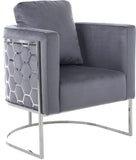 Casa Velvet Contemporary Chair – Modern Design with Soft Upholstery and Stylish Honeycomb Frame