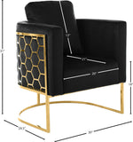 Casa Velvet Contemporary Chair – Modern Design with Soft Upholstery and Stylish Honeycomb Frame