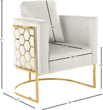 Casa Velvet Contemporary Chair – Modern Design with Soft Upholstery and Stylish Honeycomb Frame