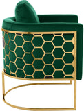 Casa Velvet Contemporary Chair – Modern Design with Soft Upholstery and Stylish Honeycomb Frame