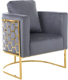 Casa Velvet Contemporary Chair – Modern Design with Soft Upholstery and Stylish Honeycomb Frame